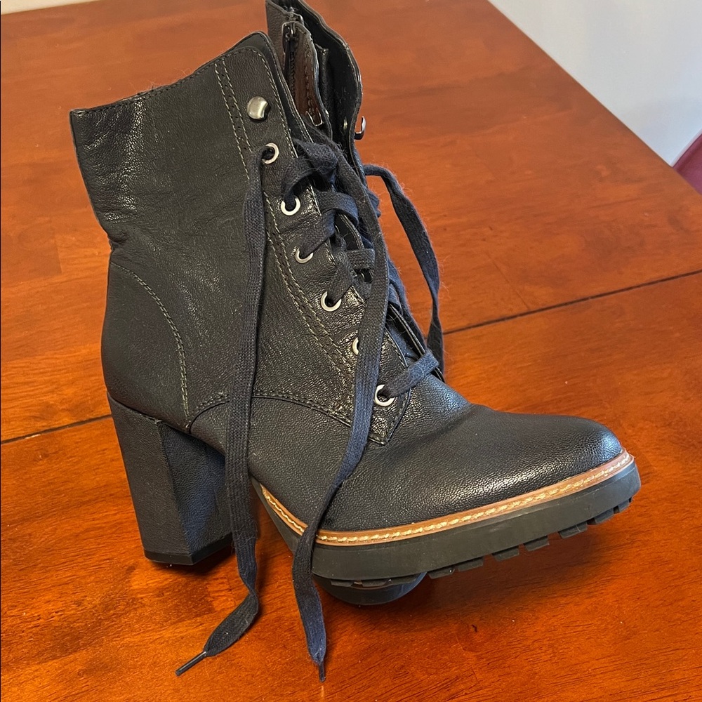 Naturalizer Black Lace-Up Ankle Boots - Picture 6 of 6